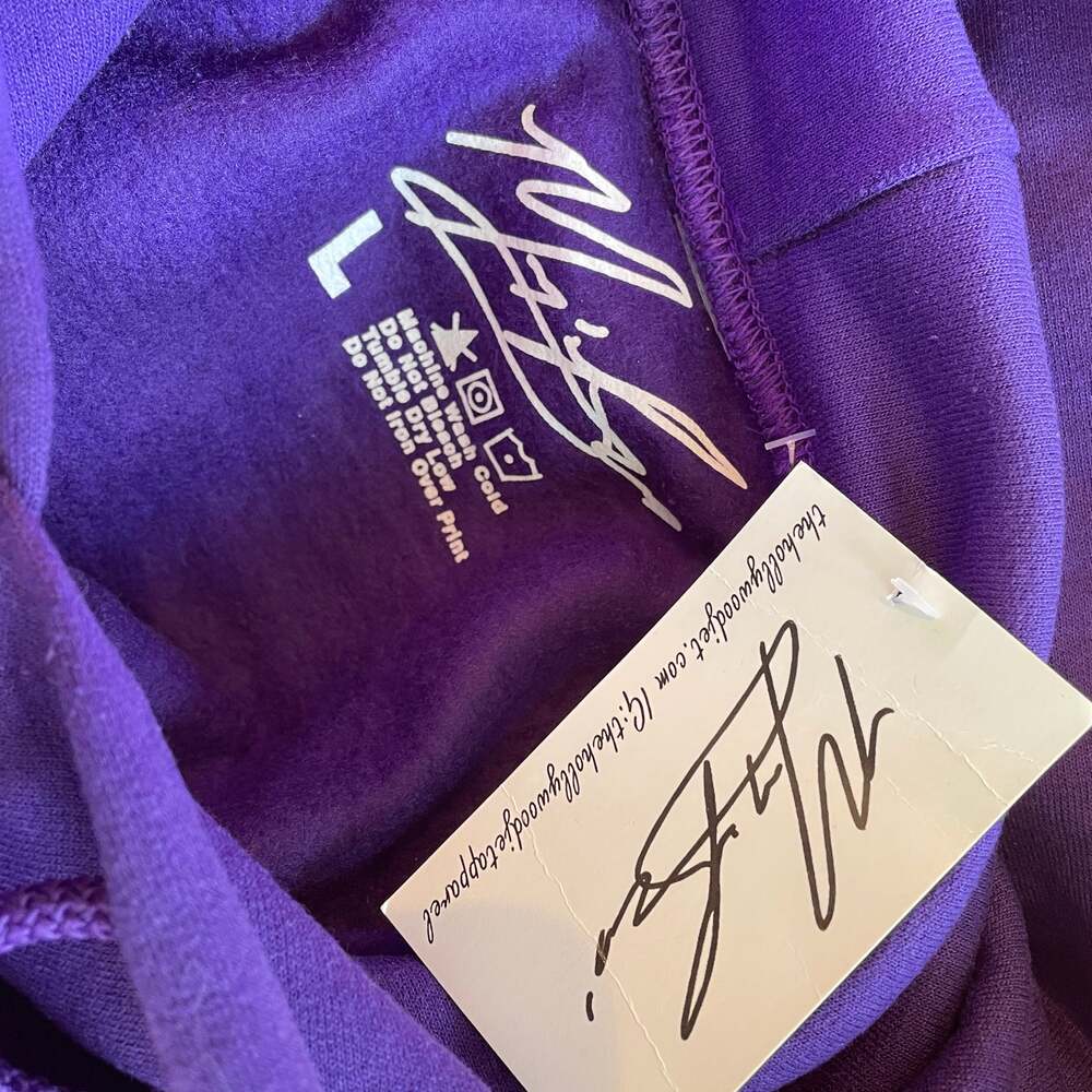 Hollywood Jet Marquise Brown Baltimore Ravens 15 Purple Pullover Hoodie Men's L - Picture 4 of 11